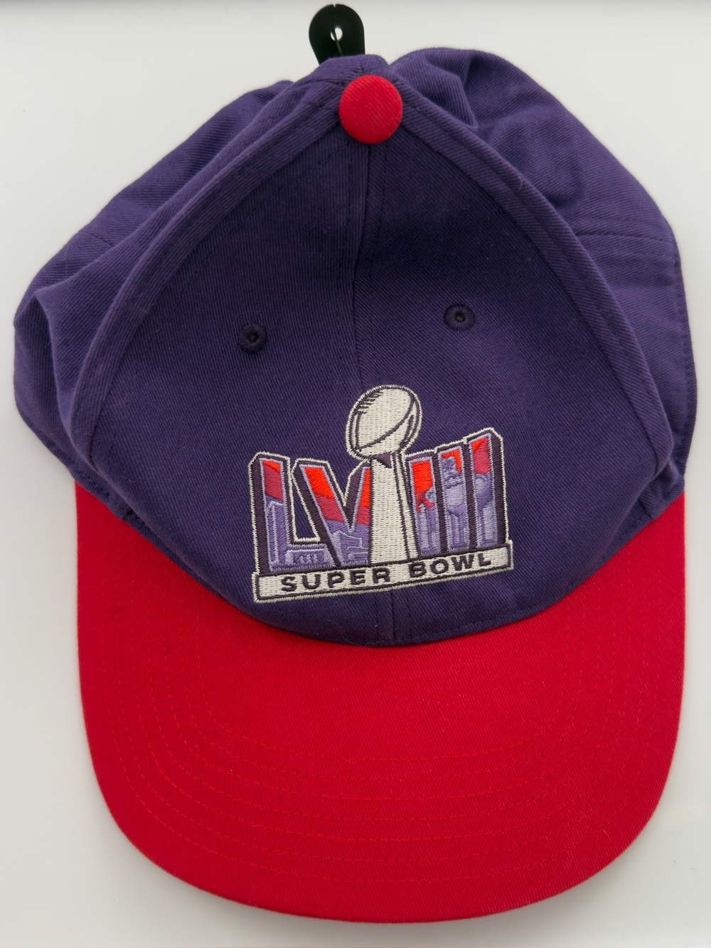 NFL Super Bowl 47 LVIII 2024 Youth Baseball Cap Purple Red Football Sports